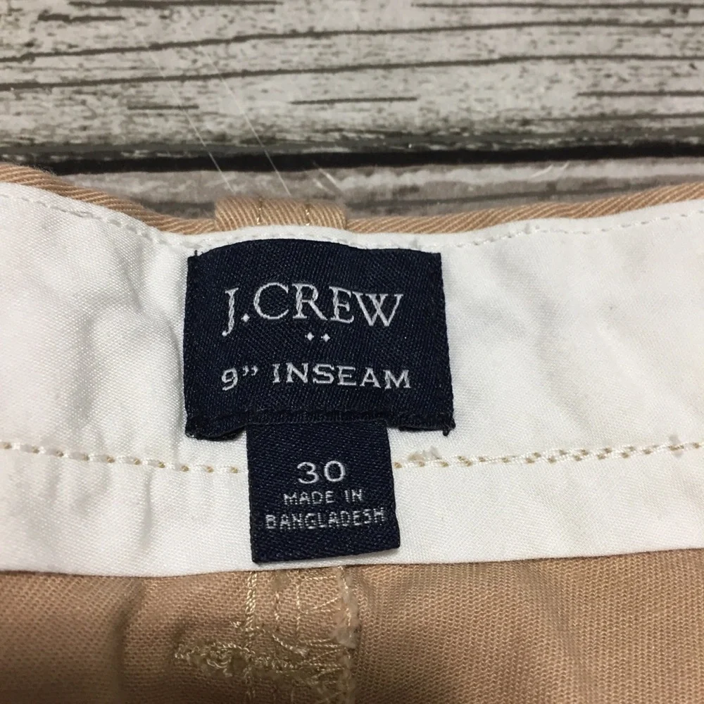 J.CREW Chino Shorts Mens 30 Tan 9